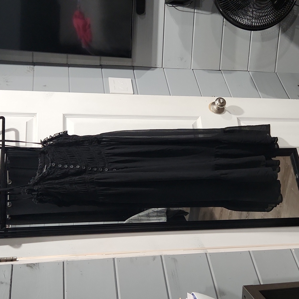 Torrid sheer button down open front top